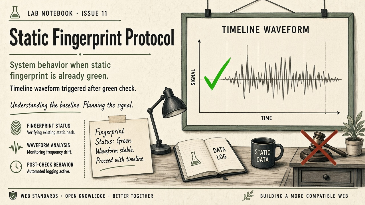 Behavior: when the static fingerprint is already green — Cover