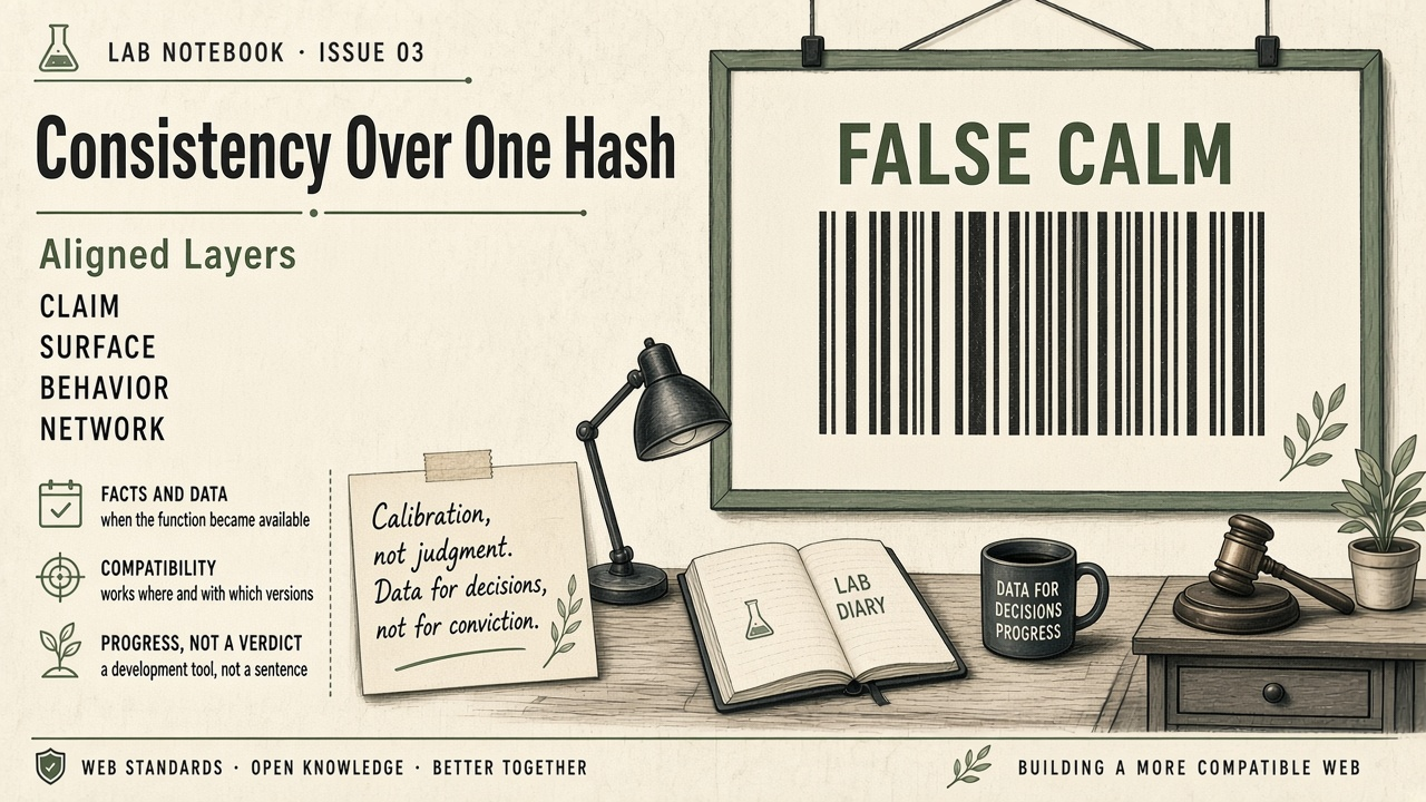 Profile consistency beats one big hash — Cover