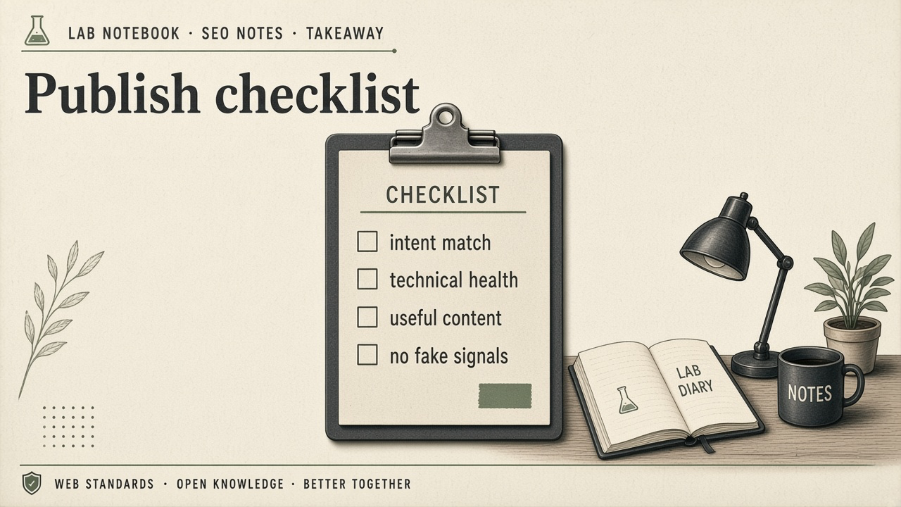 Pre-publish checklist