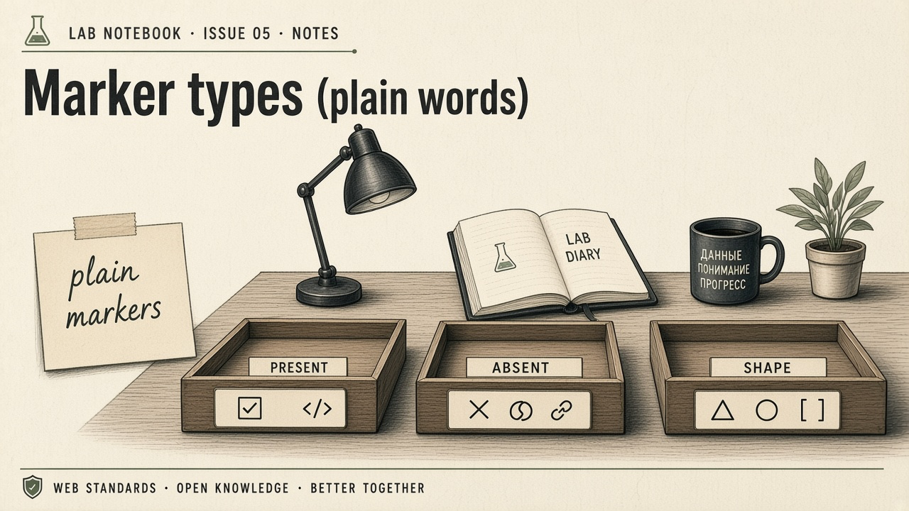 Marker types in plain words