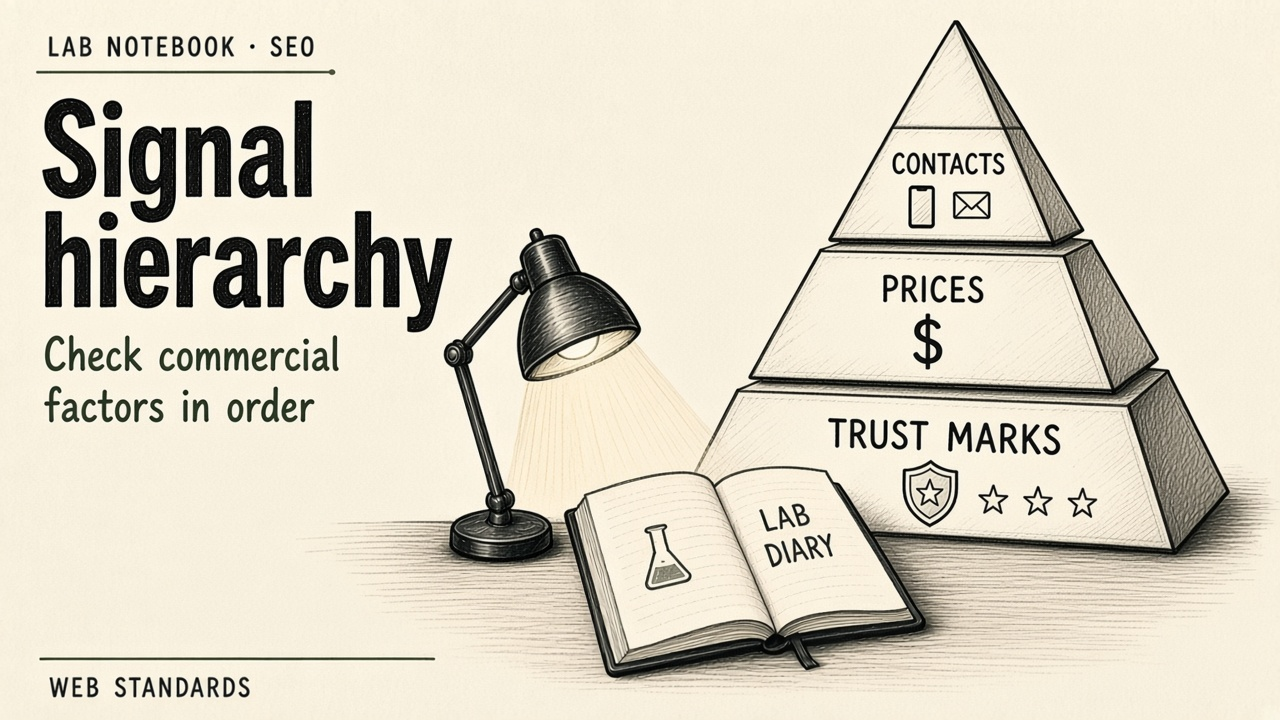 Audit order: signal hierarchy