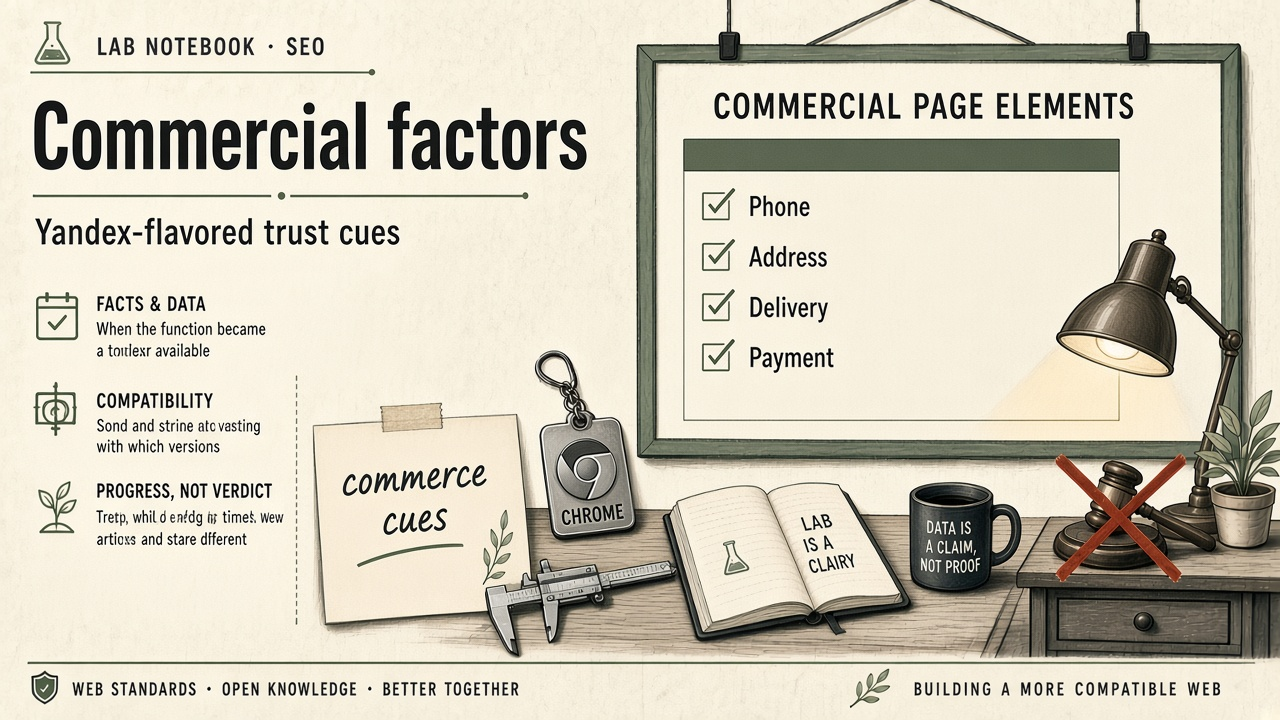 Commercial factors in Yandex