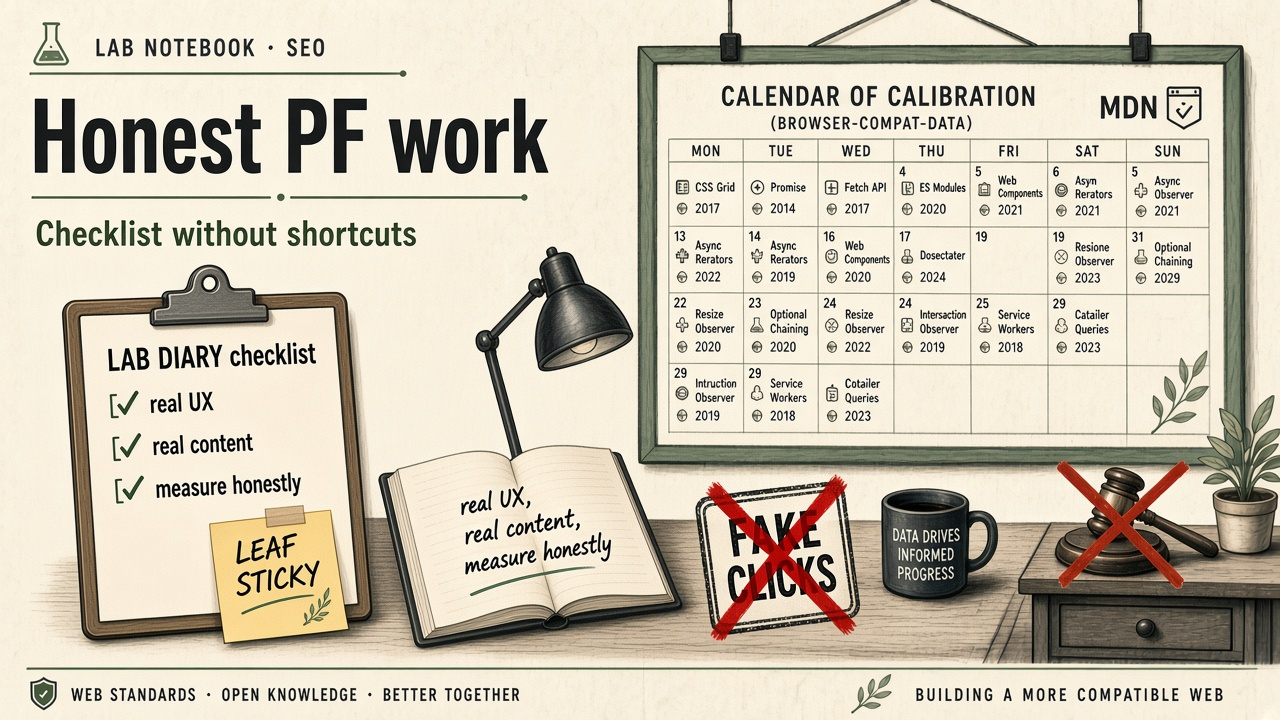 Checklist de trabajo honesto con PF