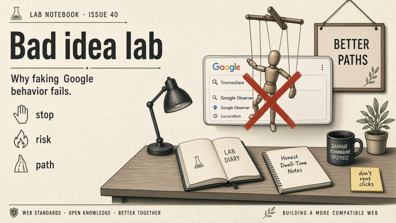 Inflating behavioral factors in Google: why it is a bad idea — Cover