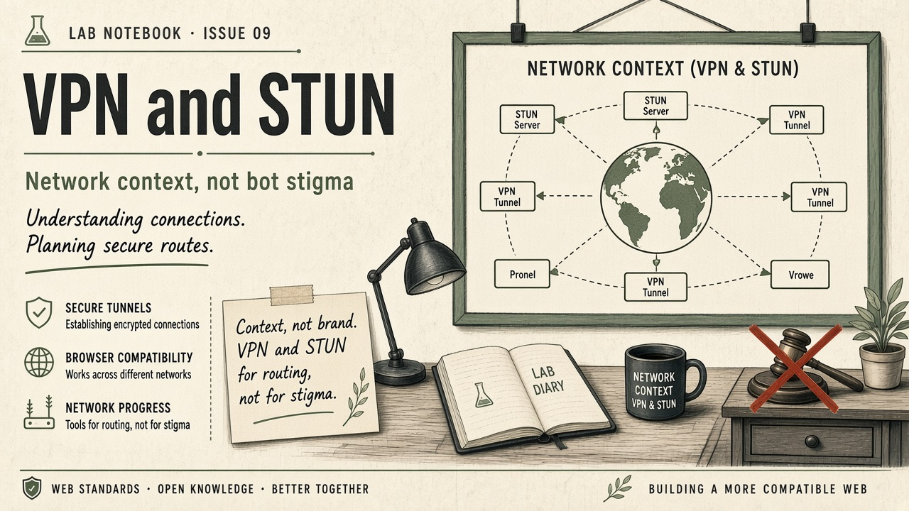 VPN and STUN — network context, not a “bot” stigma — Cover