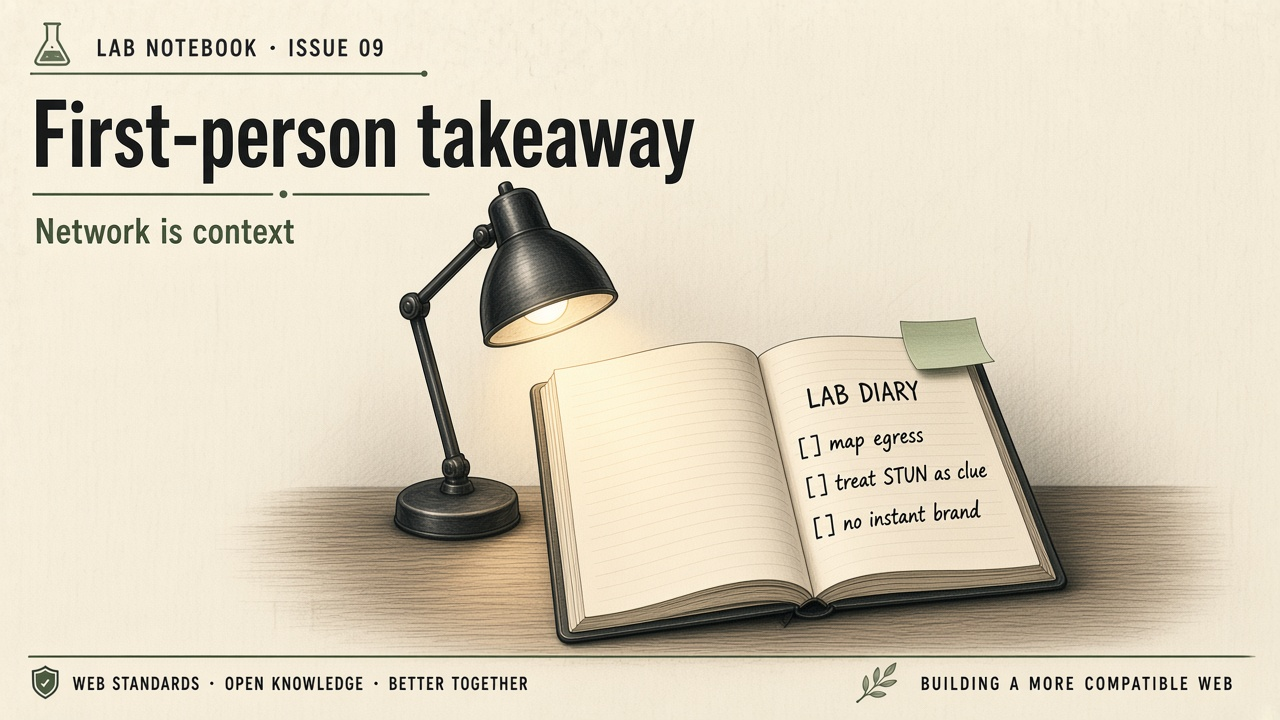 Short first-person takeaway