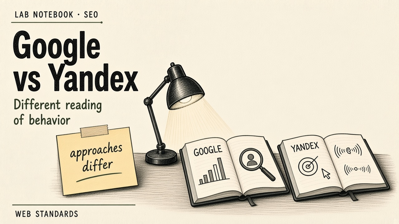 Differences in Google and Yandex approaches
