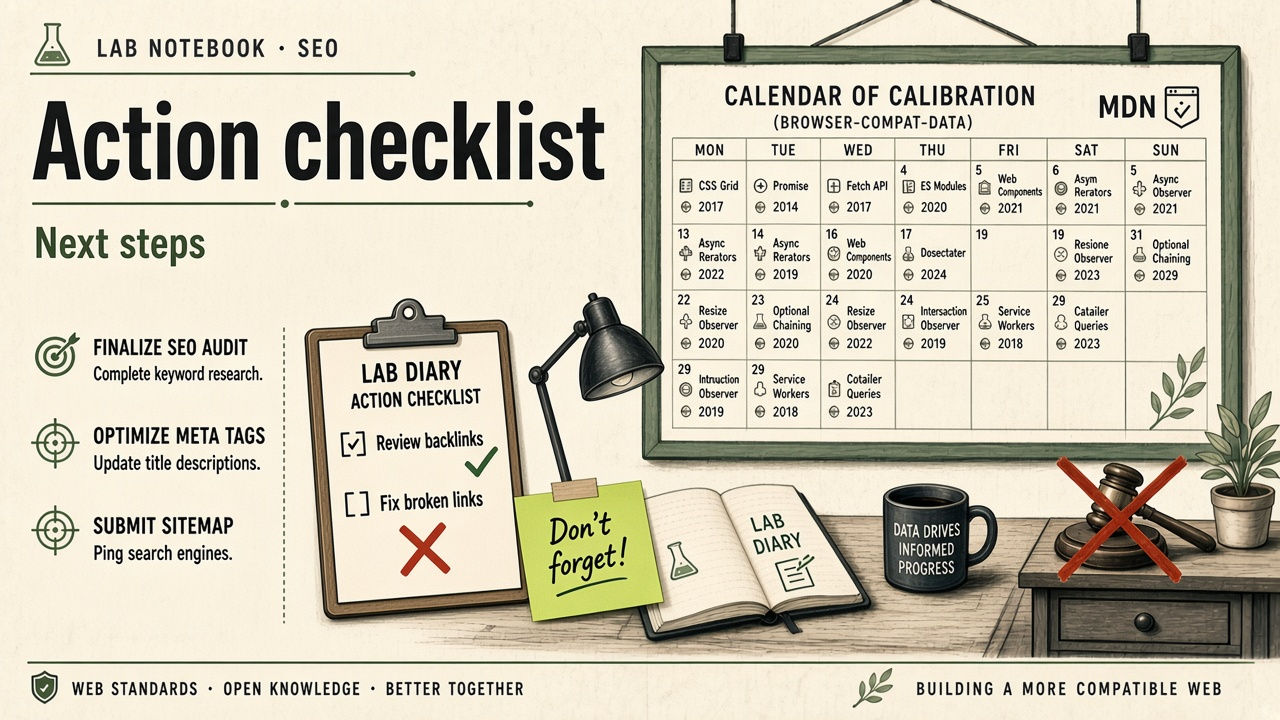 Checklist de acciones