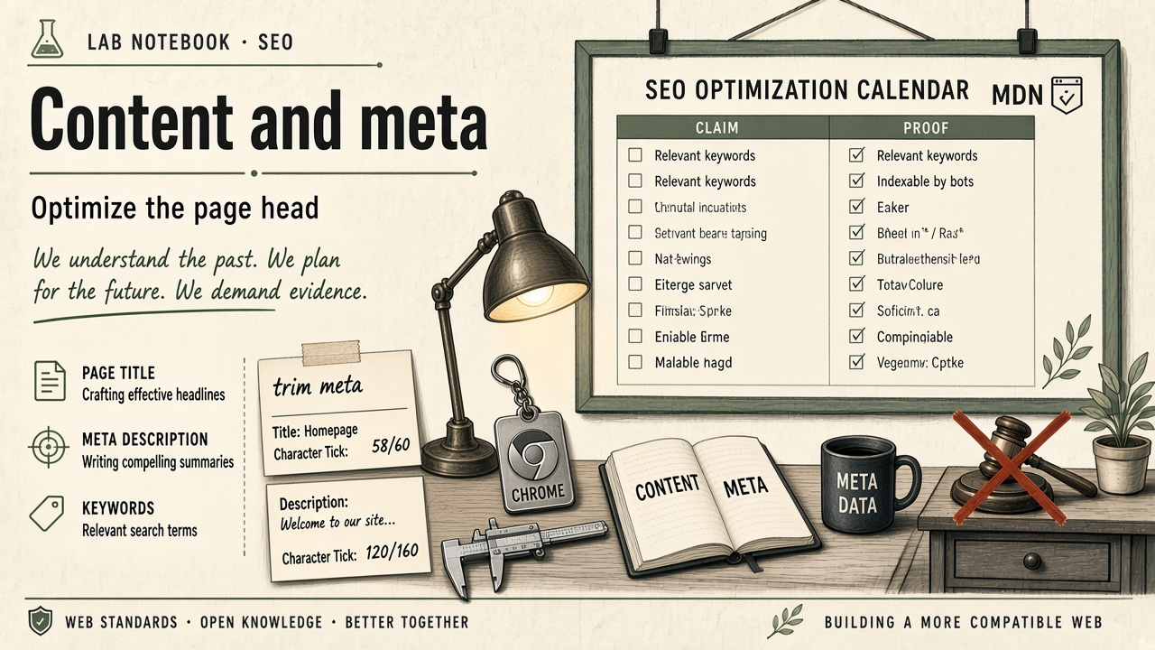 Optimización de contenido y metaetiquetas