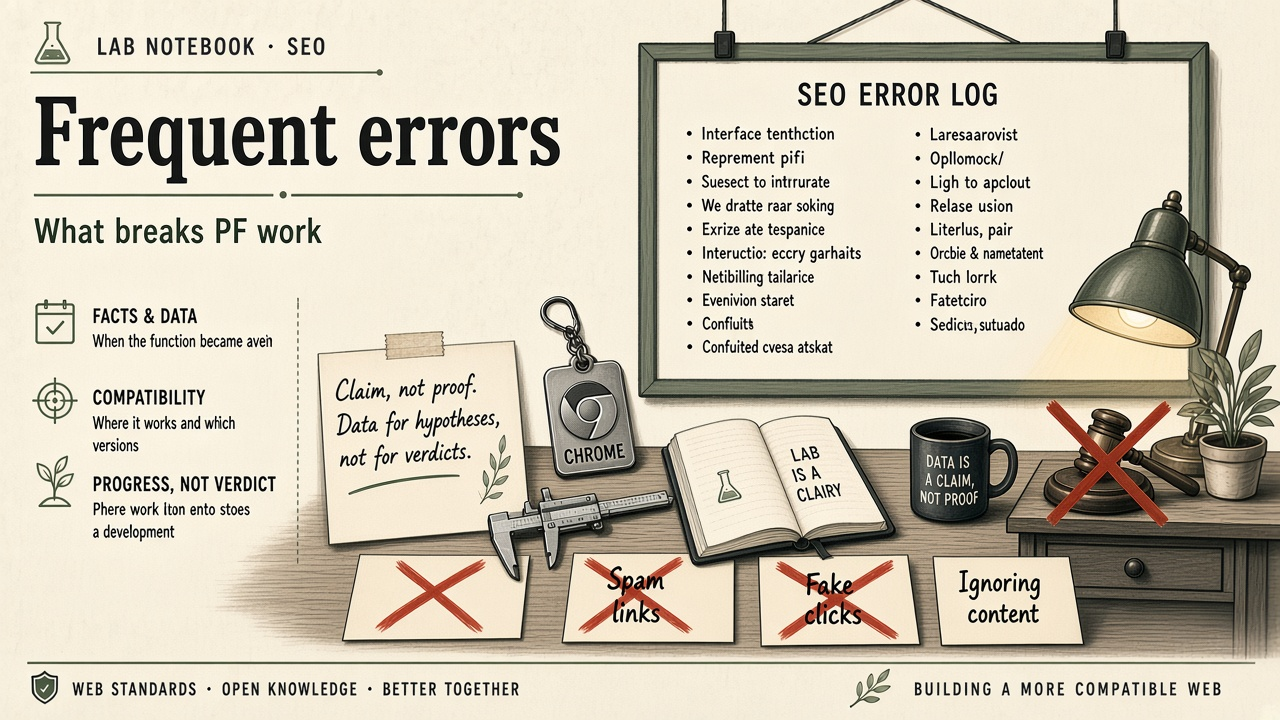 Common mistakes