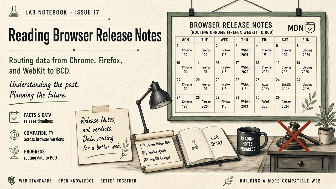 How I read browser release notes — Cover