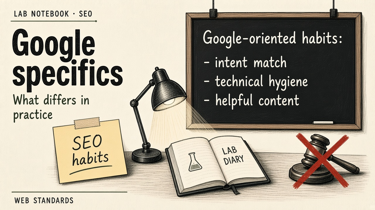 Specifics of promotion in Google