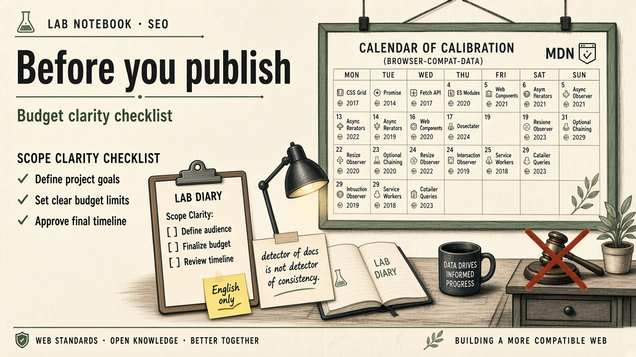 Checklist before publishing