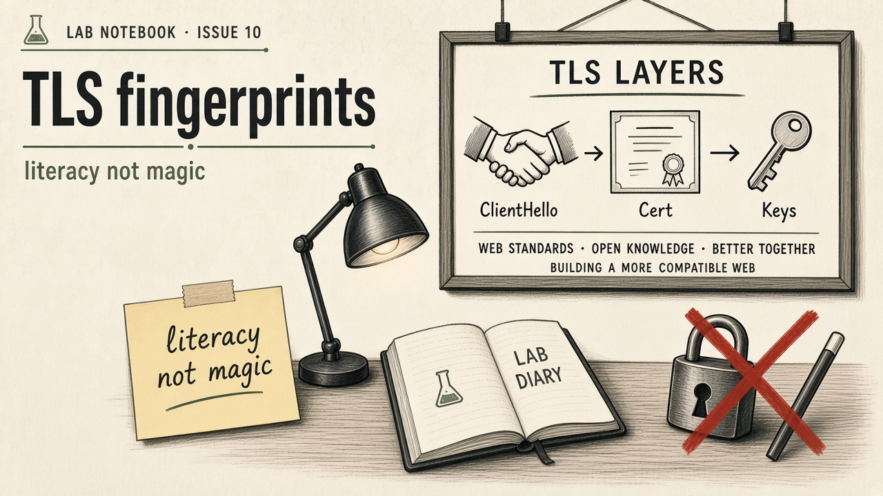 TLS fingerprints: literacy, not magic — Cover