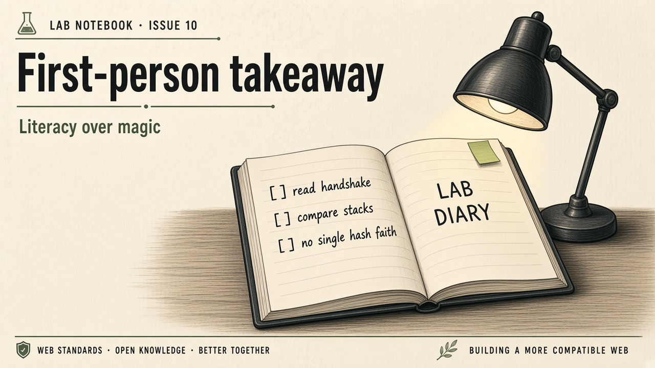 Short first-person takeaway